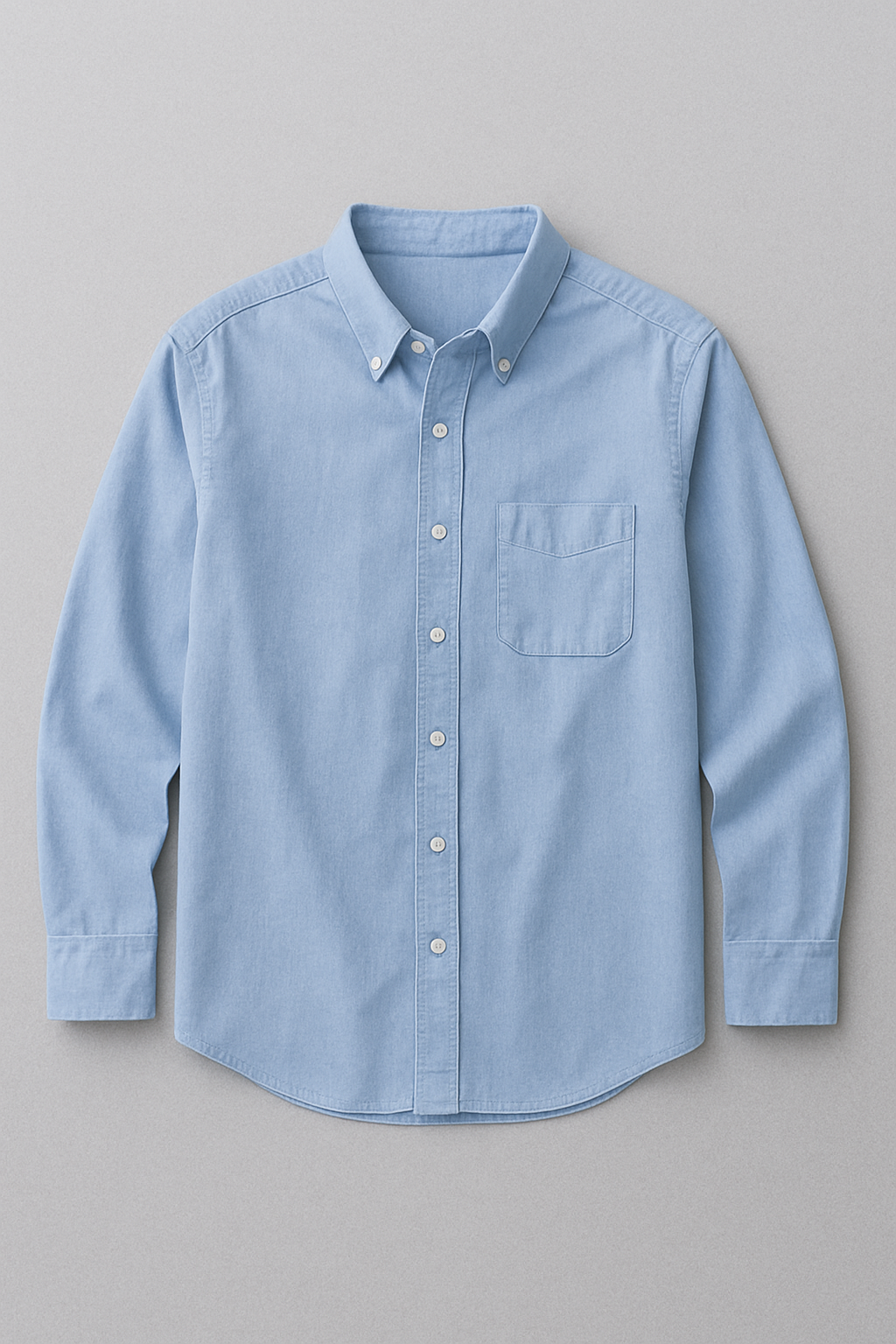 Light Blue Cotton Casual Shirt